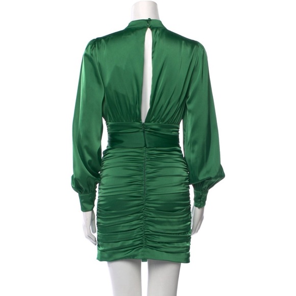 NWT Majorelle Bristol Mini Dress SZ XS Green Cutout Sexy Ruched Flattering - Picture 5 of 5